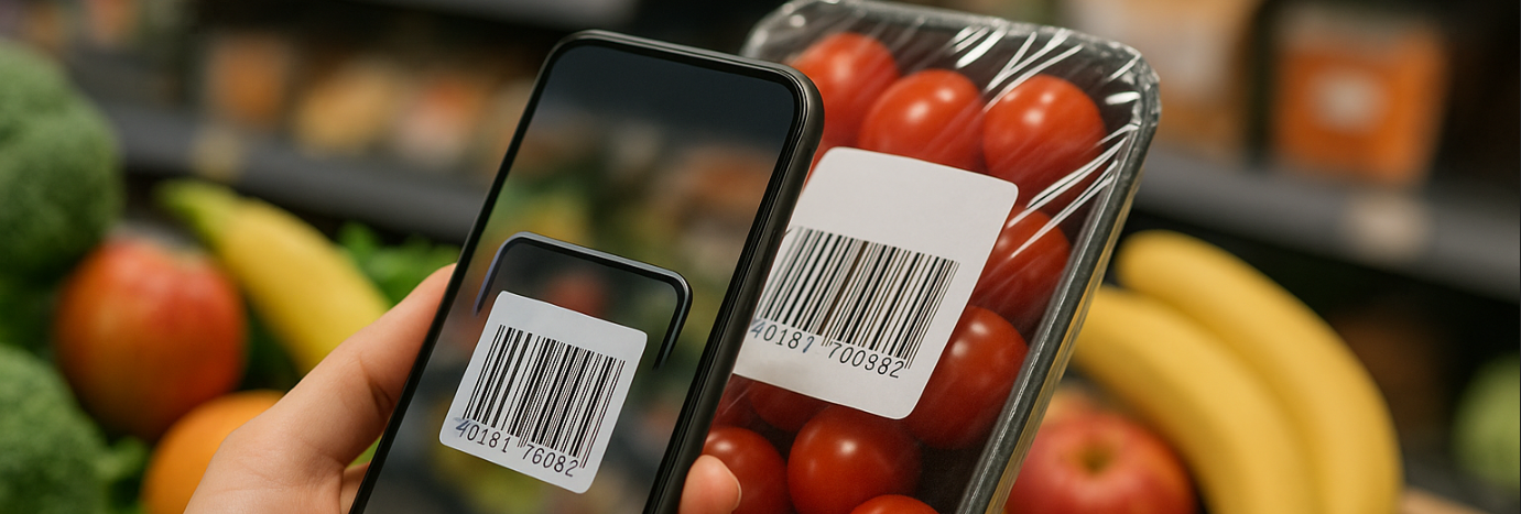 Smartphone scanning food label